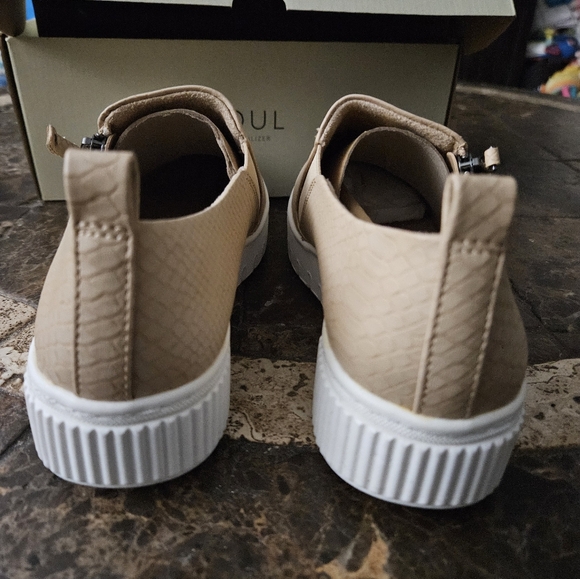 SOUL Turner Slip On Sneaker Beige Croco Faux Leather Sz 7.5 M NWT - Picture 5 of 9